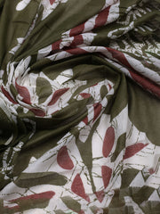 Printed Cotton Blend Unstitched Suit With Dupatta