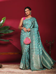 Woven Design Satin Saree
