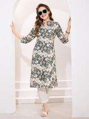 Floral Printed Cotton Kurta