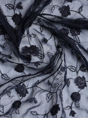 Resham Jaal Chiffon Unstitched Suit With Dupatta