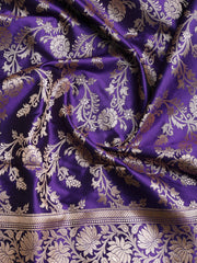 Woven Banarasi Chanderi Unstitched Suit With Dupatta