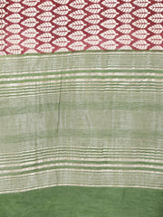 Digital Abstract Printed Cotton Saree