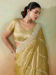 Embroidered Chiffon Saree