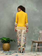 Printed Muslin Kurta With pants