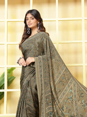 Digital Printed Crepe Saree