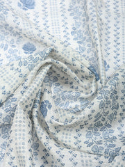 Embroidered Cotton Blend Unstitched Suit With Pant & Dupatta