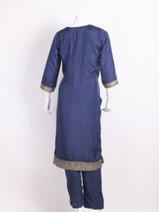 Banarasi Weave Art Silk Kurta With Pants & Dupatta