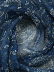 Printed Cotton Blend Unstitched Suit With Pant Dupatta