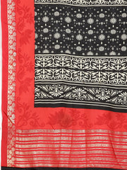 Digital Printed Crepe Woven Saree