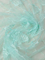 Embroidered Chanderi Unstitched Suit With Pant & Dupatta