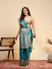 Woven Design Satin Saree