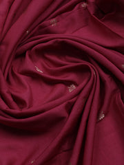 Neck Embroidered Chanderi Unstitched Suit With Dupatta