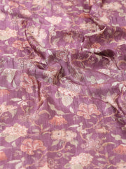 Digital Floral Printed Tussar Saree