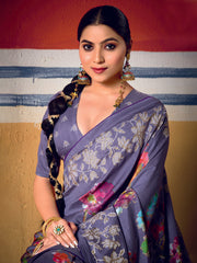 Digital Printed Art Silk Saree