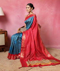 Bandhani Printed Art-Tusser Saree