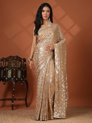 Embroidered Georgette Saree