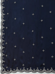 Hand Embroidery Chiffon Saree