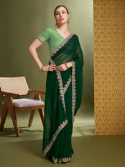 Georgette Embroidered Saree