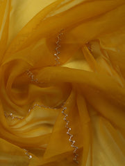 Embroidered Organza Unstitched Suit With Dupatta