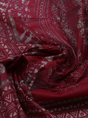 Patch Neck Cotton Blend Unstitched Suit With Dupatta