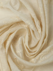 Embroidered Chanderi Unstitched Suit With Pant & Dupatta