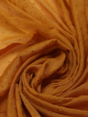 Neck Embroidered Chinnon Unstitched Suit With Dupatta