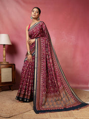 Digital Printed Art Silk Saree