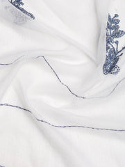 Neck Embroidered Cotton Blend Unstitched Suit With Dupatta