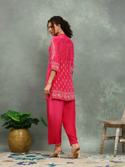 Printed Crepe Kurta With pants