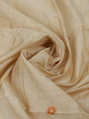 Embroidered Chanderi Unstitched Suit With Pant & Dupatta