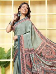 Digital Printed Crepe Saree