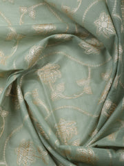 Woven Design Chanderi Unstitched Suit With Pant & Dupatta