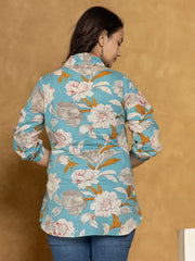 Printed Cotton Blend Short Kurti