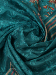 Embroidered Tussar Unstitched Suit With Pant Dupatta