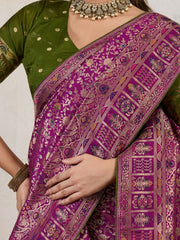 Woven Design Makhmal Silk Saree