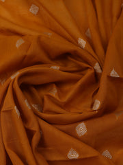 Neck Embroidered Chanderi Unstitched Suit With Dupatta