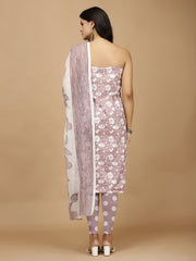 Printed Cotton Unstitched Suit With Dupatta