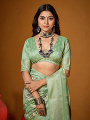 Floral Printed Art Silk Woven Saree