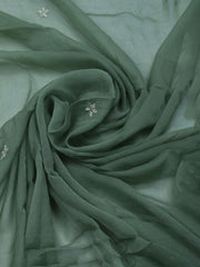 Embroidered Organza Unstitched Suit With Dupatta