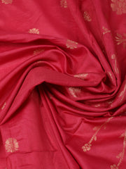 Embroidered Chanderi Unstitched Suit With Pant & Dupatta