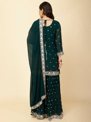 Sequence Embroidered Georgette Stitched Suit Set