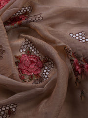 Embroidered Tissue Unstitched Suit With Dupatta