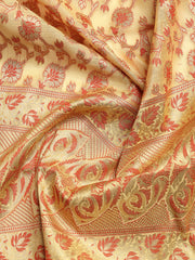 Woven Banarasi Chanderi Unstitched Suit With Dupatta