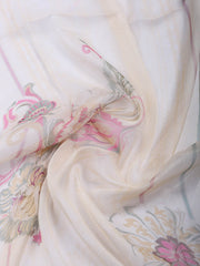 Embroidered Cotton Blend Unstitched Suit With Pant & Dupatta