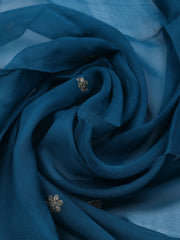 Neck Embroidered Cotton Blend Unstitched Suit With Dupatta