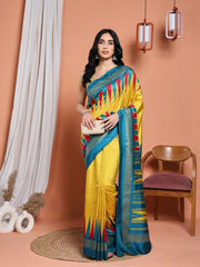 Digital Printed Art Silk Saree