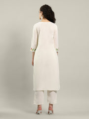 Printed Cotton Blend Kurta With Pants