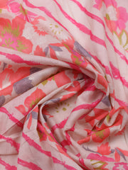 Embroidered Cotton Blend Unstitched Suit With Pant & Dupatta