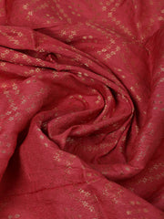 Embroidered Chanderi Unstitched Suit With Pant & Dupatta