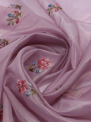 Embroidered Organza Unstitched Suit With Dupatta